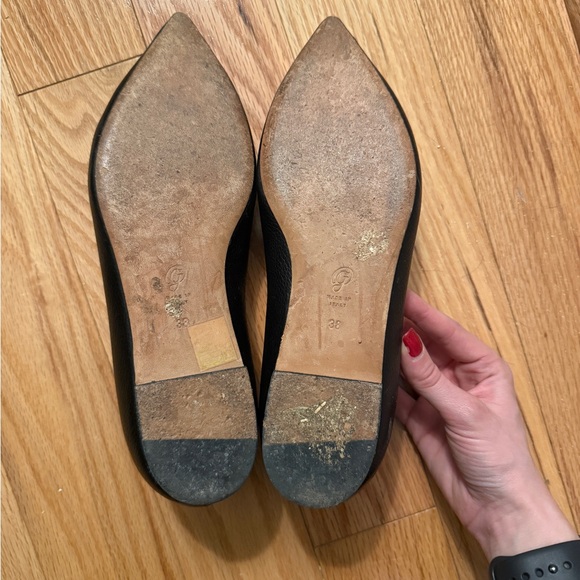 M.Gemi - The Stellato Sacchetto - Black Pebble Grain Leather Flats - Size 7.5 US - Picture 10 of 11